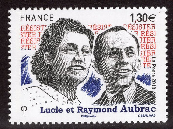 France. 2018 Lucie and Raymond Aubrac. MNH