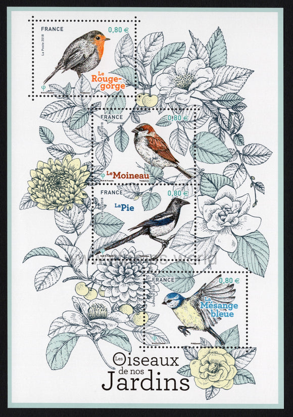 France. 2018 Garden Birds. MNH