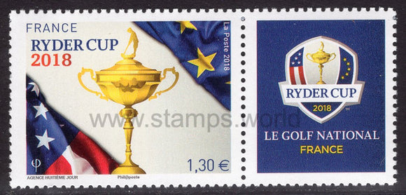 France. 2018 Ryder Cup. Golf. MNH