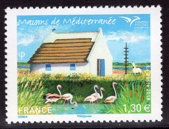 France. 2018 Euromed. Houses. MNH