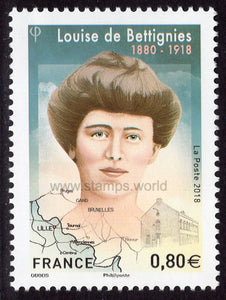 France. 2018 Louise de Bettignies. MNH