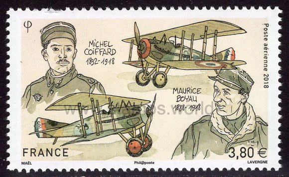 France. 2018 French Flying Aces. MNH