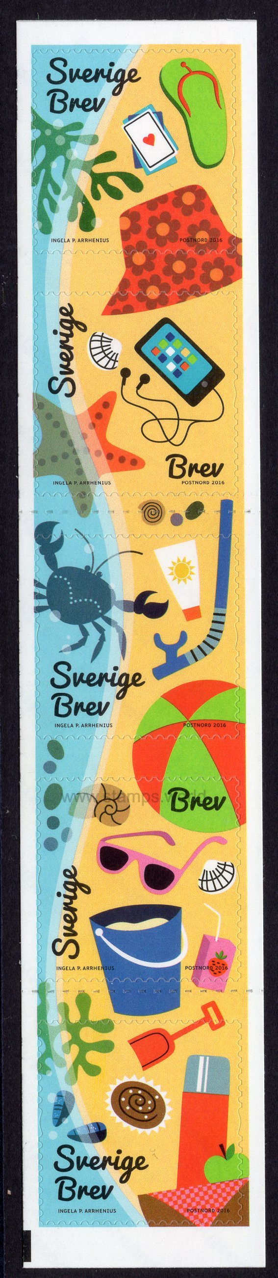 Sweden. 2016 Life at the Shore. MNH
