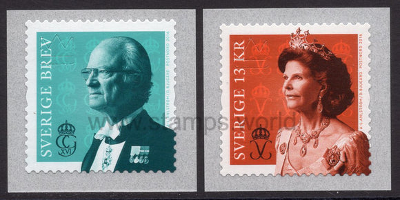 Sweden. 2016 King Carl Gustav and Queen Silvia. MNH