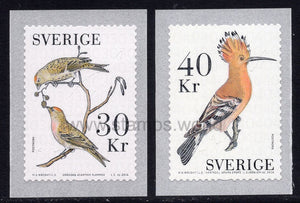 Sweden. 2016 Birds. Hoopoe and Redpoll. MNH