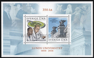 Sweden. 2016 Lund University turns 350. MNH