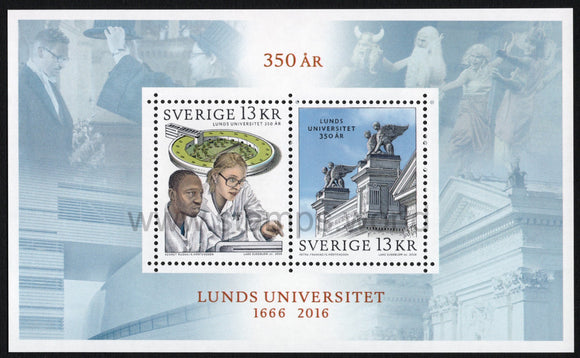 Sweden. 2016 Lund University turns 350. MNH