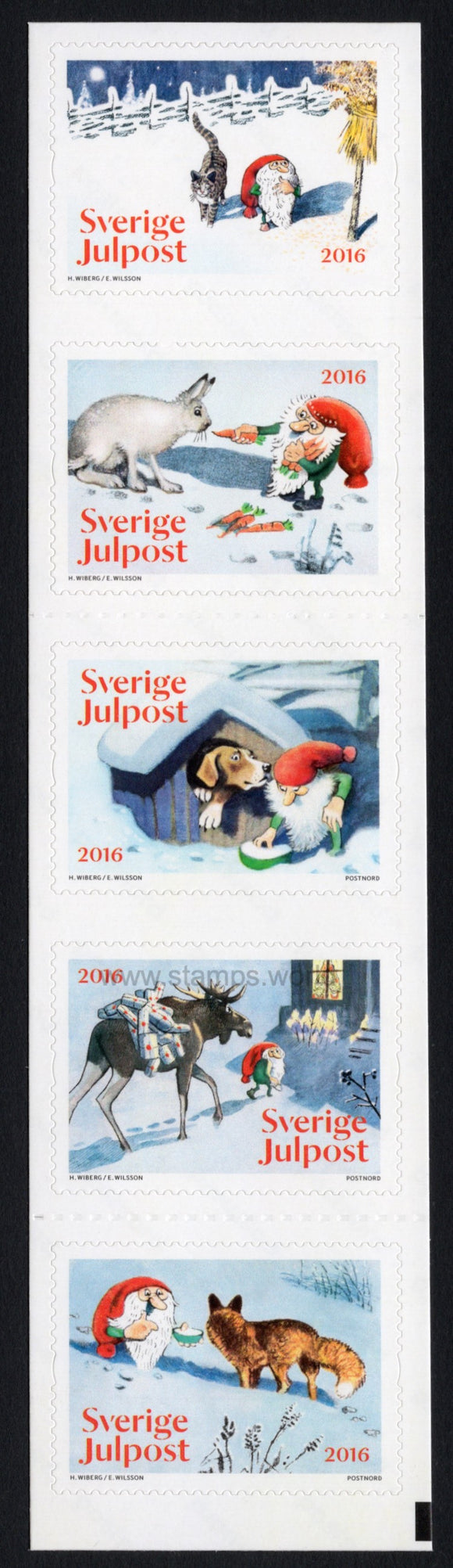 Sweden. 2016 Christmas. Barn Elves. MNH