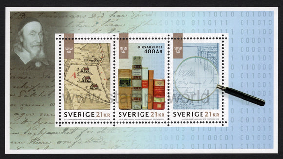 Sweden. 2018 400 years of National Archives of Sweden. MNH