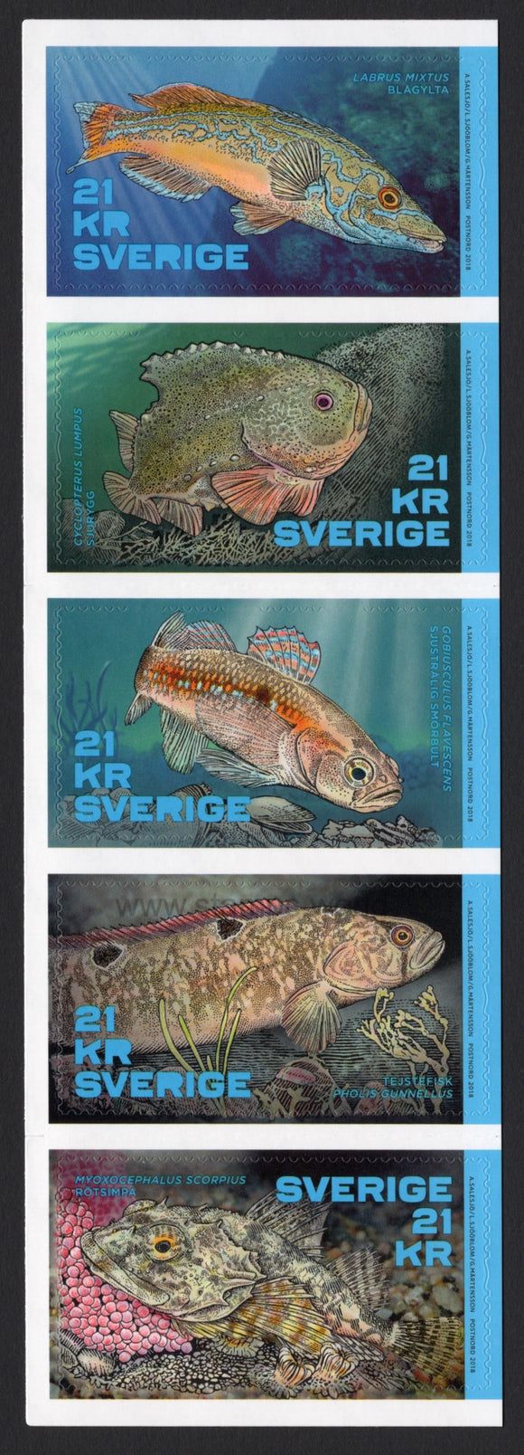 Sweden. 2018 Fish in the Nordic Region. MNH