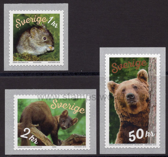Sweden. 2018 Forest Animals. MNH