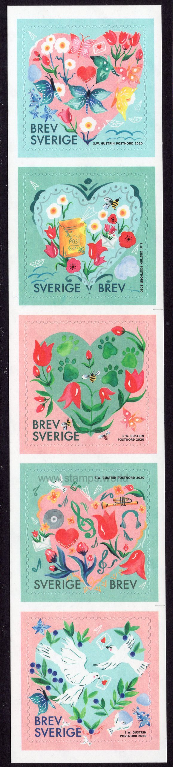 Sweden. 2020 Heartfelt Greetings. MNH