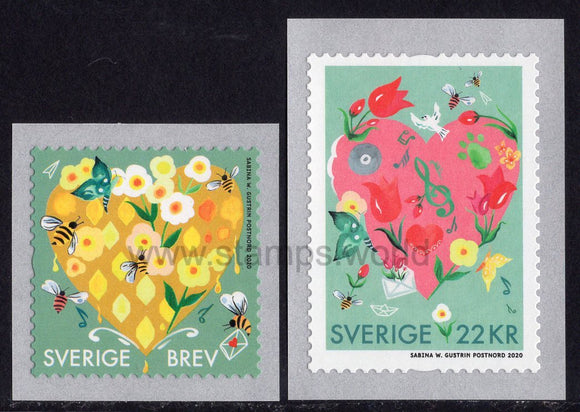 Sweden. 2020 Heartfelt Greetings. MNH