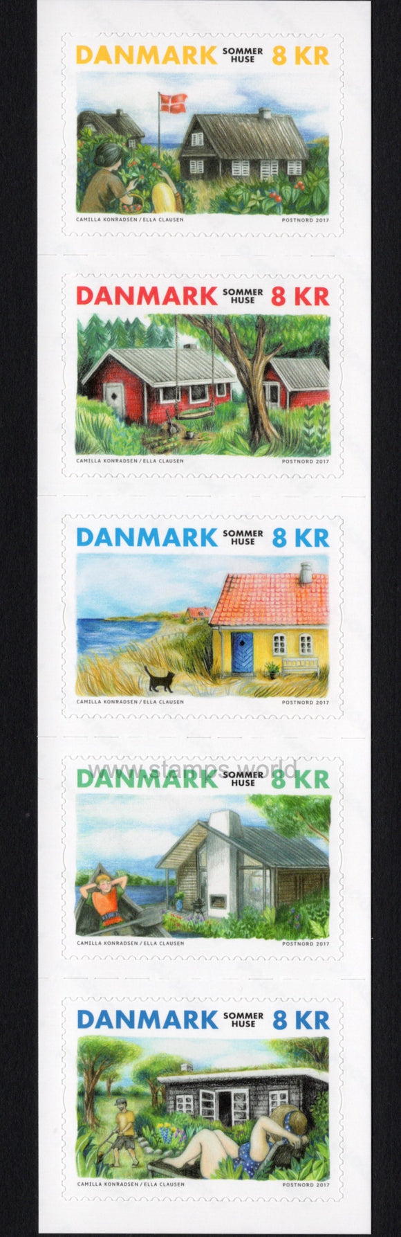 Denmark. 2017 Summerhouses. MNH