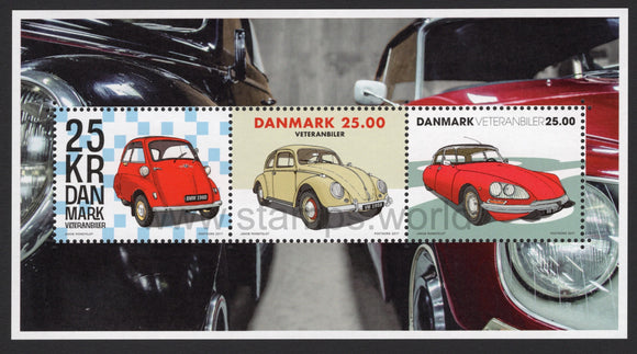 Denmark. 2017 Vintage Cars. MNH