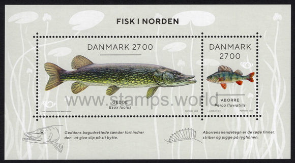 Denmark. 2018 Nordic Fish. MNH