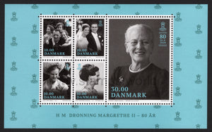 Denmark. 2020 HM Queen Margrethe II 80th birthday. MNH