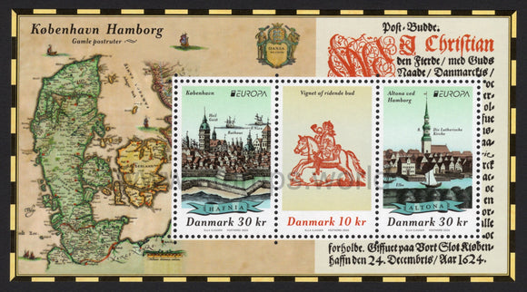 Denmark. 2020 Europa. Ancient Postal Routes. MNH