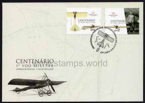 Portugal. 2016 Centenary Of The First Portuguese Military Flight. FDC