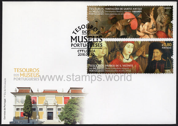 Portugal. 2016 Treasures of Portuguese Museums. FDC