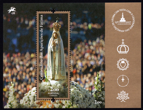 Portugal. 2017 Centennial of the Apparitions at Fatima. MNH