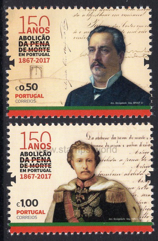 Portugal. 2017 150 years of the Abolition of the Death Penalty in Portugal. MNH