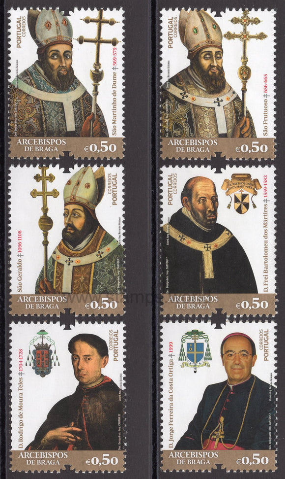 Portugal. 2017 Archbishops of Braga. MNH