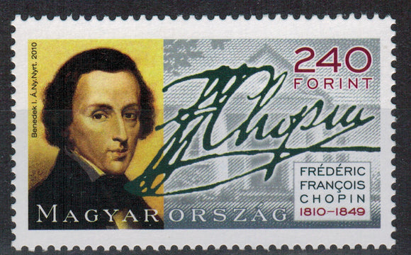 Hungary. 2010 Fryderyk Franciszek Chopin. MNH