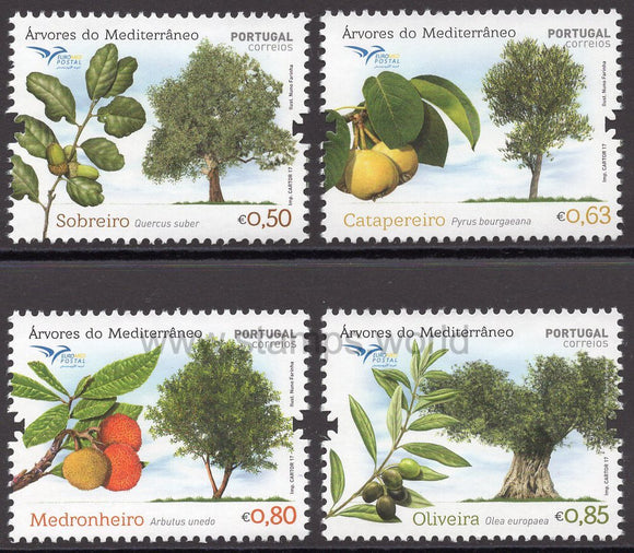 Portugal. 2017 Euromed. Trees of the Mediterranean. MNH