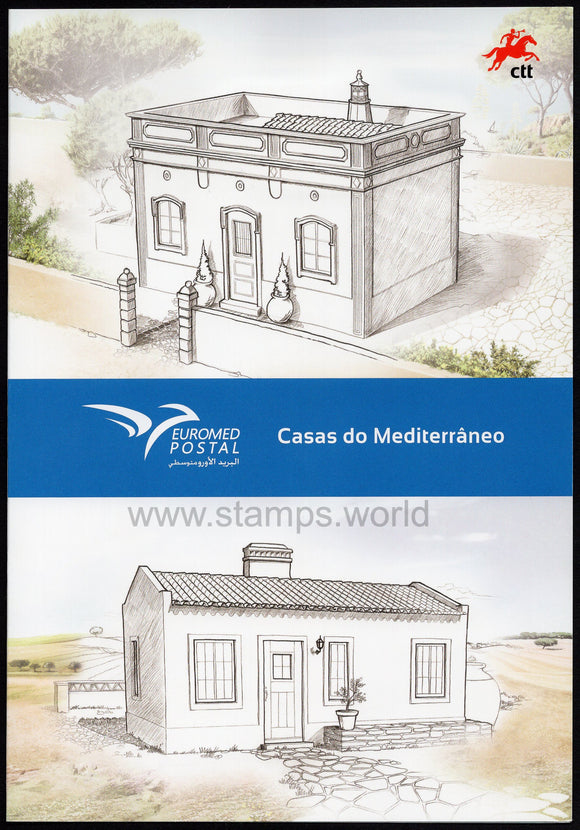 Portugal. 2018 Euromed. Houses of Mediterranean. Special Folder