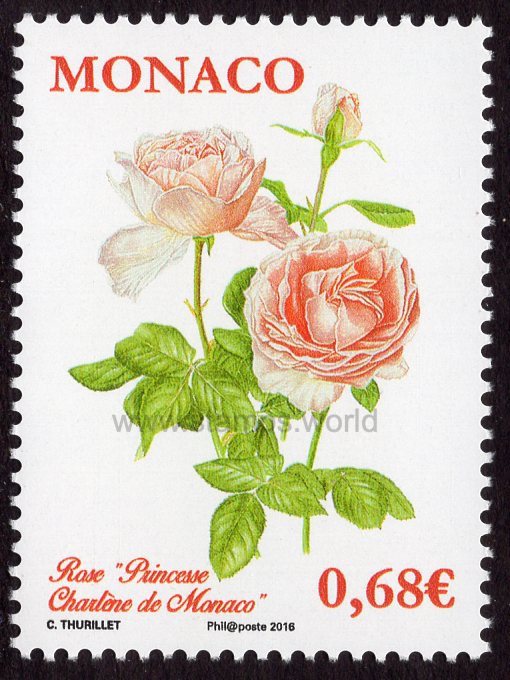 Monaco. 2016 Princesse Charlenne Rose. MNH