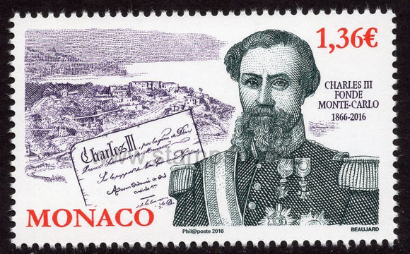 Monaco. 2016 150th Anniversary of Monte-Carlo. MNH