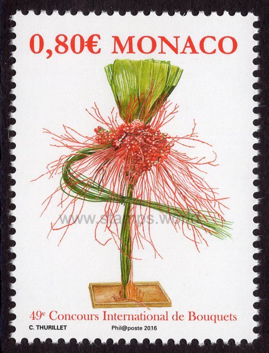 Monaco. 2016 International Bouquet Competition. MNH