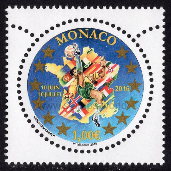 Monaco. 2016 EURO 2016. France. MNH
