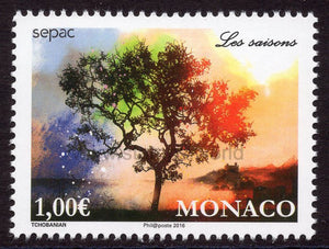 Monaco. 2016 SEPAC. The Seasons. MNH