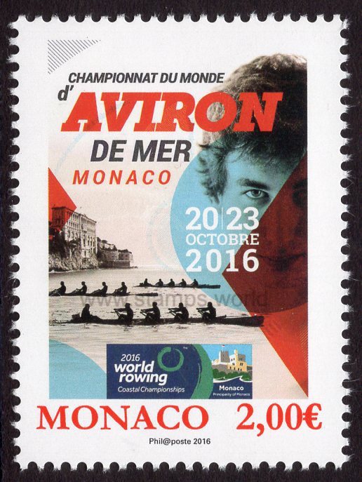 Monaco. 2016 World Rowing Coastal Championships in Monaco. MNH