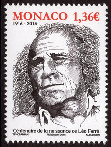 Monaco. 2016 Leo Ferre. MNH