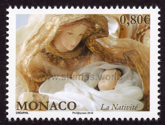 Monaco. 2016 Christmas. MNH