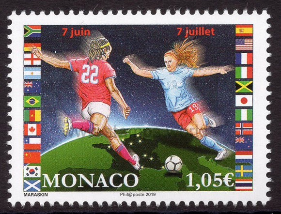 Monaco. 2019 Women's World Cup 2019. France. MNH