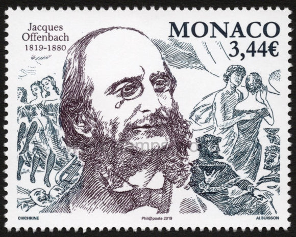 Monaco. 2019 Jacques Offenbach. MNH