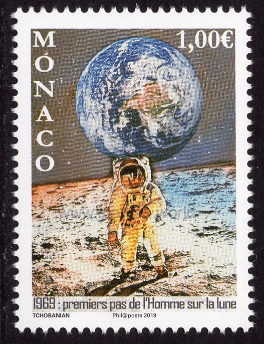 Monaco. 2019 50th Anniversary of the Moon Landings. Apollo 11. MNH