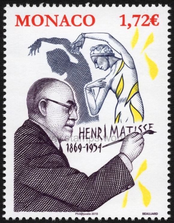 Monaco. 2019 Henri Matisse. MNH