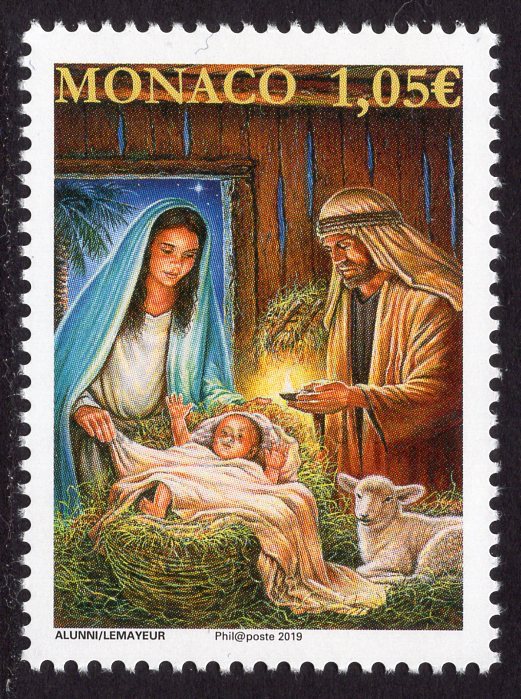 Monaco. 2019 Christmas. MNH