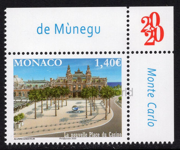 Monaco. 2020 New Place du Casino. MNH