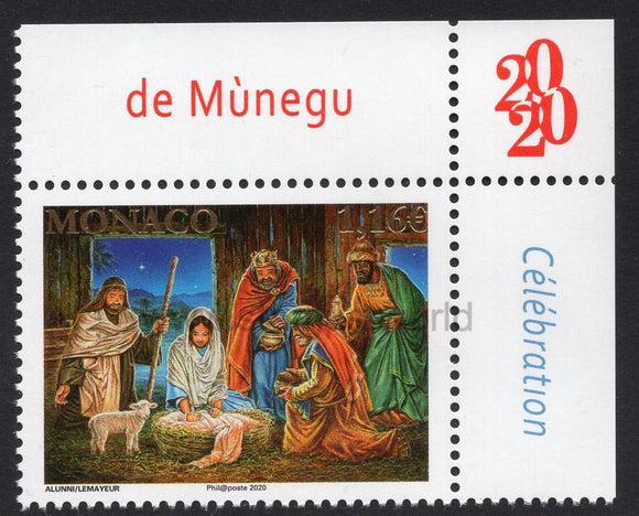 Monaco. 2020 Christmas. MNH