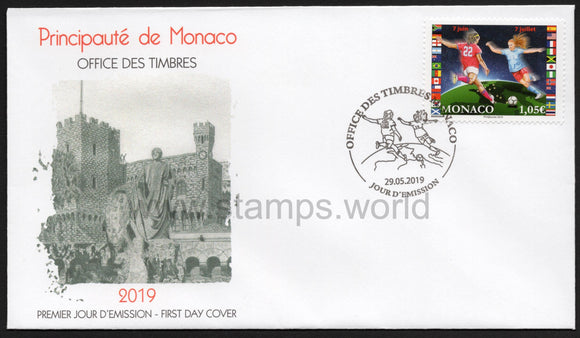 Monaco. 2019 Women's World Cup 2019. France. FDC