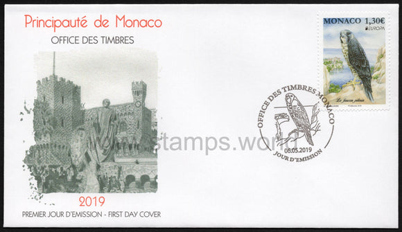 Monaco. 2019 Europa. National Birds. FDC