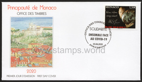 Monaco. 2020 Solidarity COVID-19. FDC