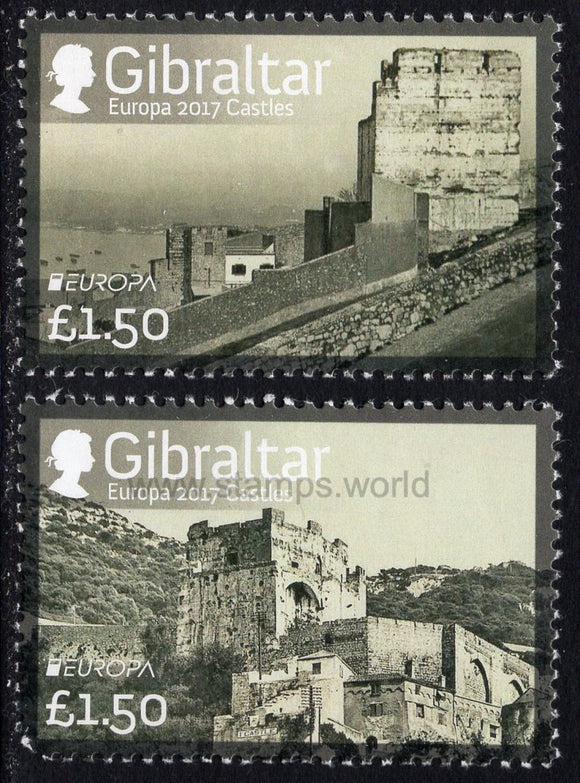 Gibraltar. 2017 Europa. Castles. MNH