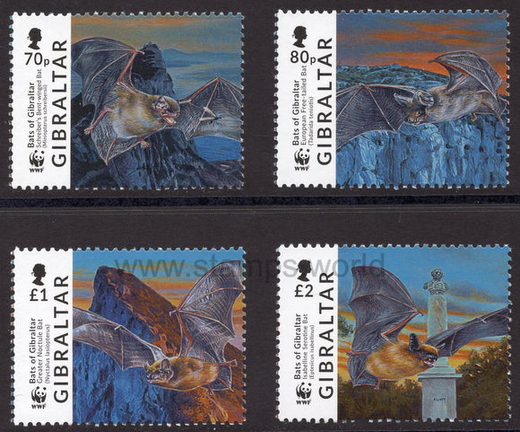 Gibraltar. 2017 WWF. Bats of Gibraltar. MNH